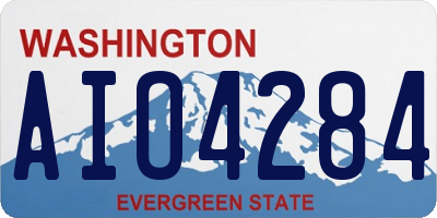 WA license plate AIO4284