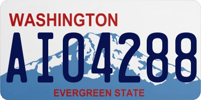 WA license plate AIO4288