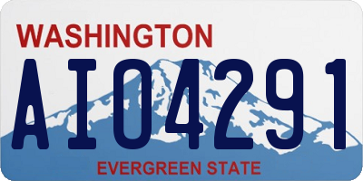 WA license plate AIO4291