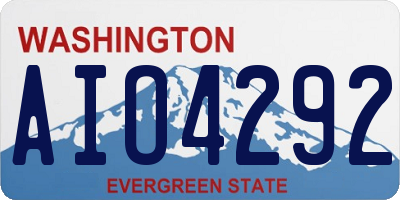 WA license plate AIO4292