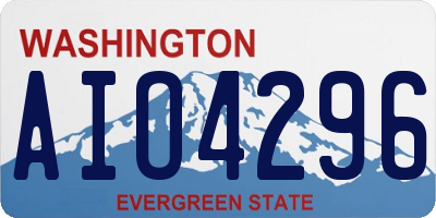 WA license plate AIO4296