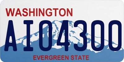 WA license plate AIO4300