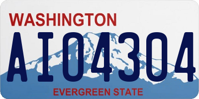 WA license plate AIO4304