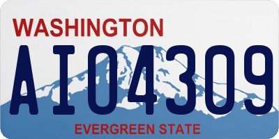 WA license plate AIO4309