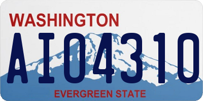 WA license plate AIO4310