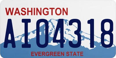 WA license plate AIO4318