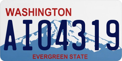WA license plate AIO4319