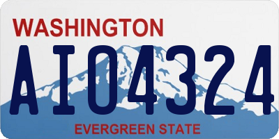 WA license plate AIO4324