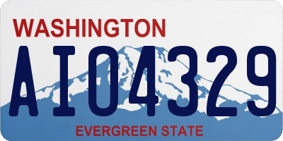 WA license plate AIO4329