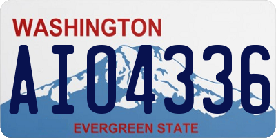 WA license plate AIO4336