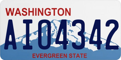 WA license plate AIO4342