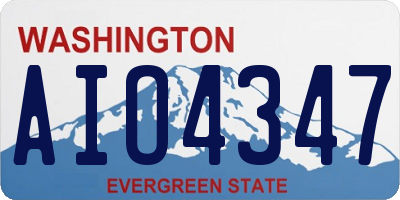 WA license plate AIO4347