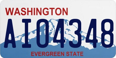 WA license plate AIO4348