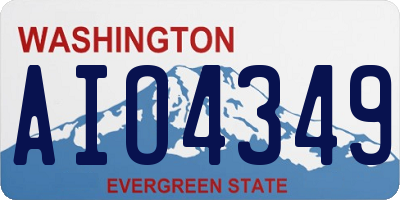 WA license plate AIO4349