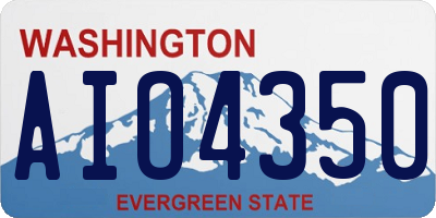 WA license plate AIO4350