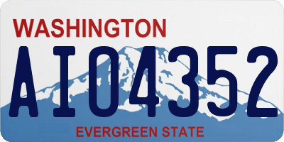 WA license plate AIO4352