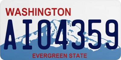 WA license plate AIO4359