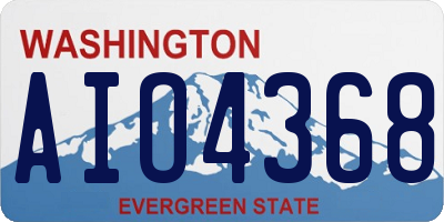 WA license plate AIO4368
