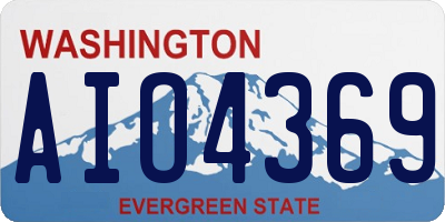 WA license plate AIO4369