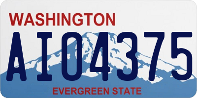 WA license plate AIO4375