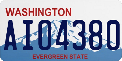 WA license plate AIO4380