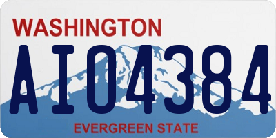 WA license plate AIO4384