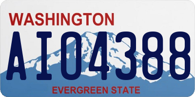 WA license plate AIO4388