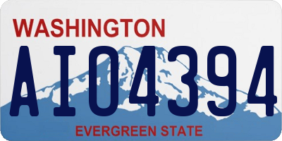 WA license plate AIO4394
