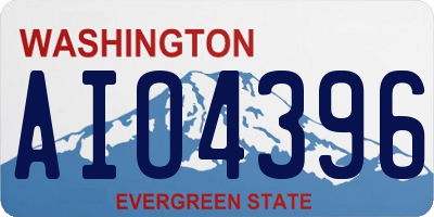 WA license plate AIO4396