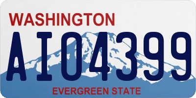 WA license plate AIO4399