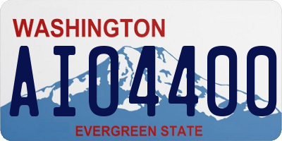 WA license plate AIO4400