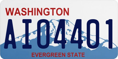 WA license plate AIO4401