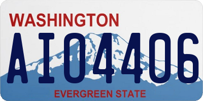 WA license plate AIO4406