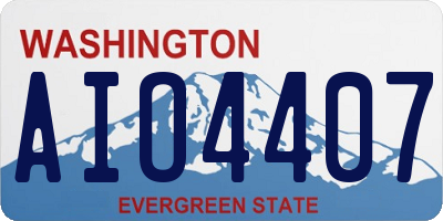 WA license plate AIO4407