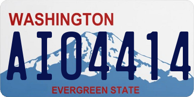 WA license plate AIO4414