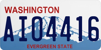 WA license plate AIO4416