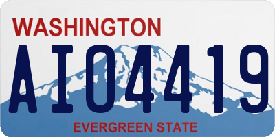 WA license plate AIO4419