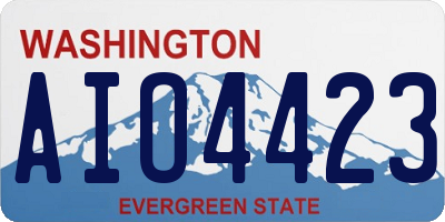 WA license plate AIO4423