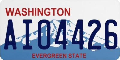 WA license plate AIO4426