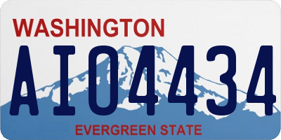 WA license plate AIO4434
