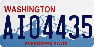 WA license plate AIO4435