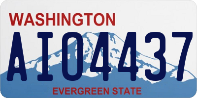 WA license plate AIO4437