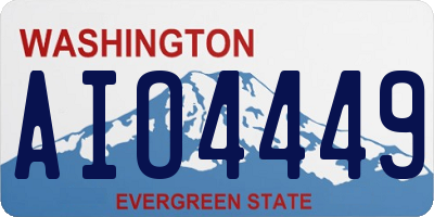 WA license plate AIO4449