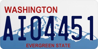 WA license plate AIO4451