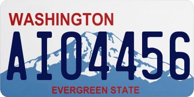 WA license plate AIO4456