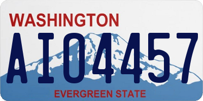 WA license plate AIO4457