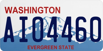 WA license plate AIO4460