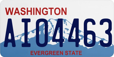 WA license plate AIO4463