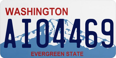 WA license plate AIO4469