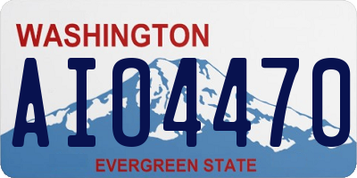 WA license plate AIO4470